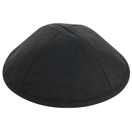 Linen Elegant Kippah - Black