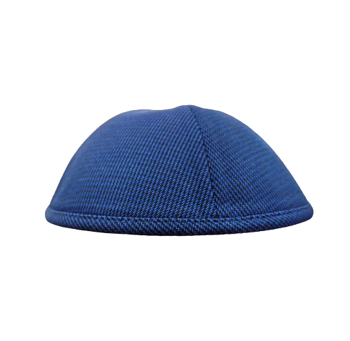 MJudaica Blue and Black mini houndstooth Kippa