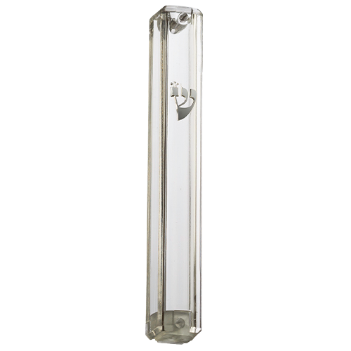 Plastic Transparent Mezuzah - 7 Cm