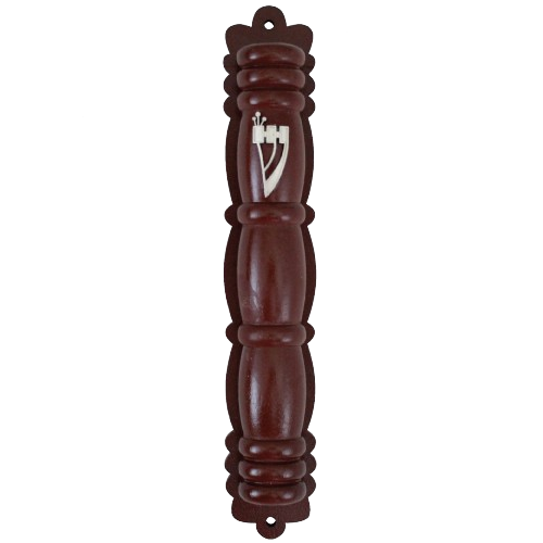 Wooden Mezuzah with Back 12cm