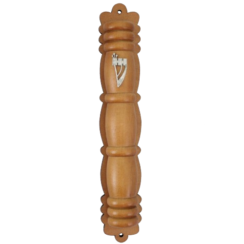 Wooden Mezuzah Case With Back 15 cm