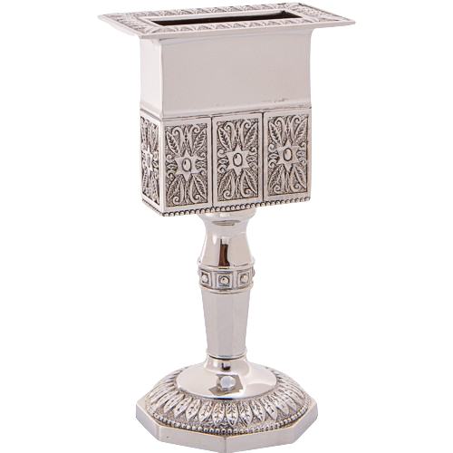 Nickel Octagon Havdalah Candle Holder