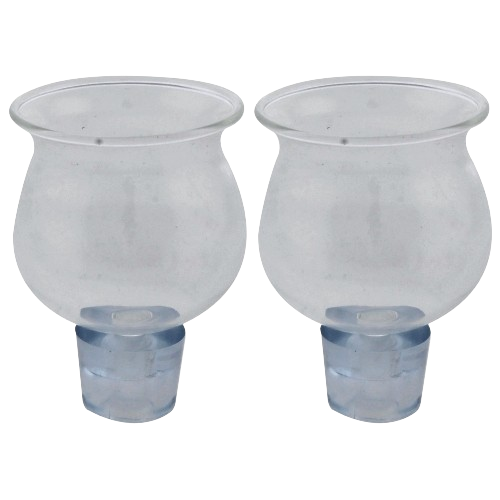 Pair Of Glass Oil Cups