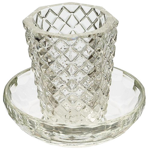 Crystal Wine Cup With Plate