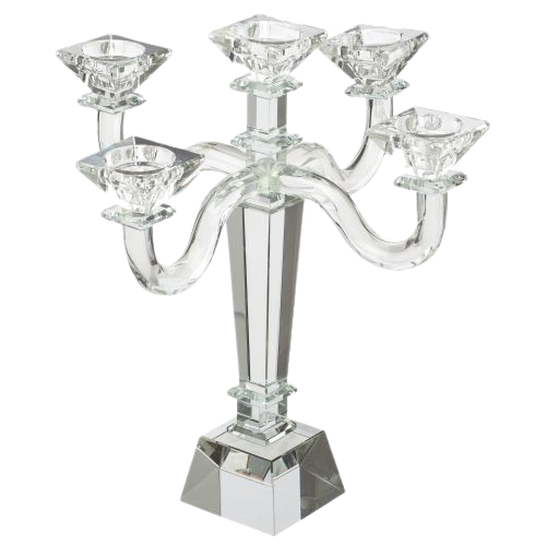 Crystal 5 Branch Candlesticks