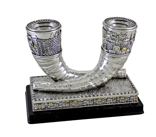 Polyresin "shofar" Candlesticks - 15 cm