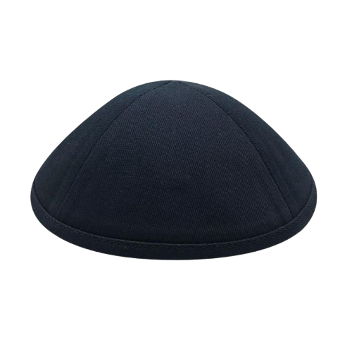 MJudaica Navy Linen Kippa