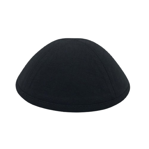 MJudaica Black Fine Linen Kippa