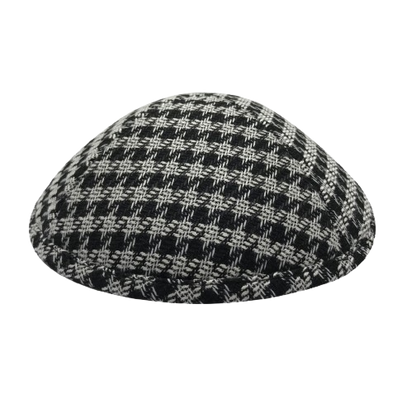 MJudaica B&W Large Woven Houndstooth Kippa