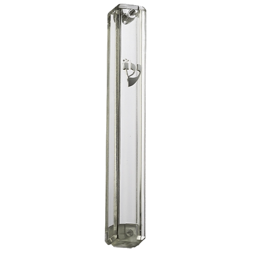 Transparent Plastic Mezuzah Case 12cm