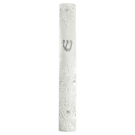 Pearl Polyresin Mezuzah Case 12cm